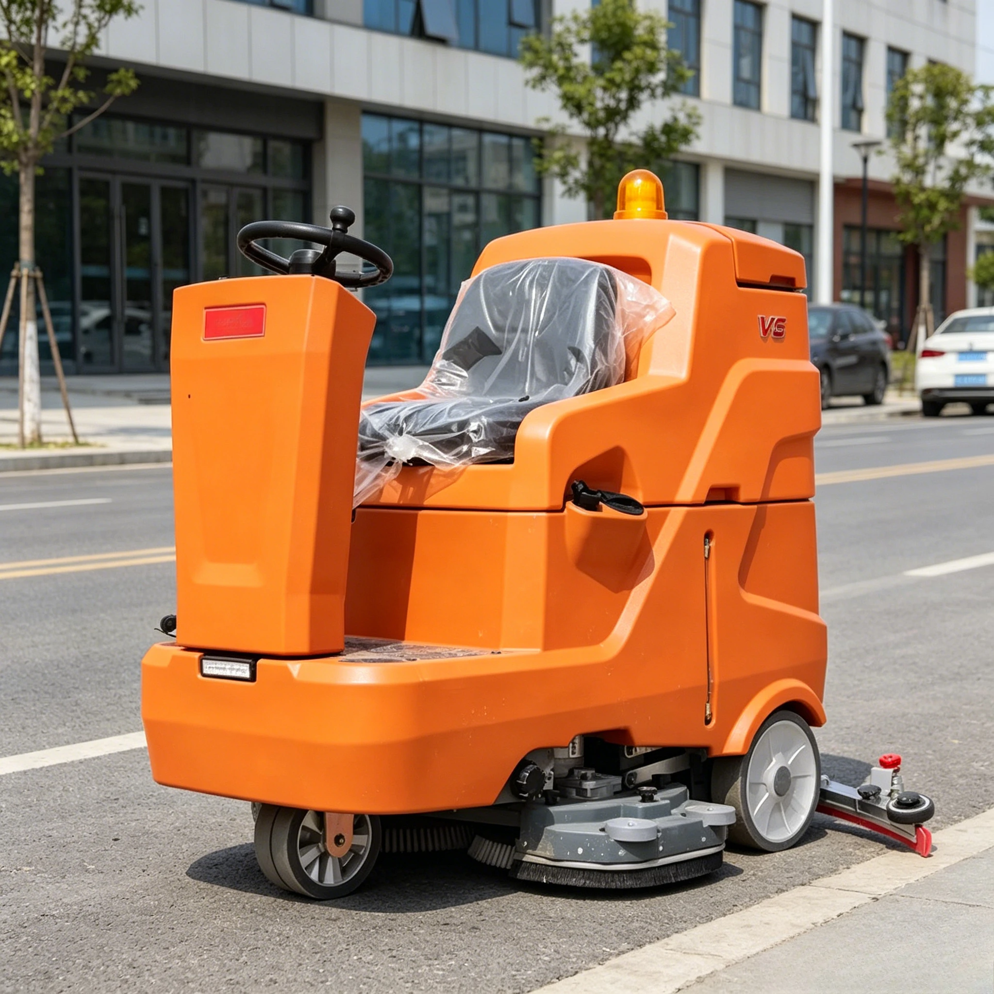 New High Efficiency Electric Ride-On Floor Scrubber 1200mm Cleaning Width 5600m2/Hour 24V Battery for Shopping Mall customized