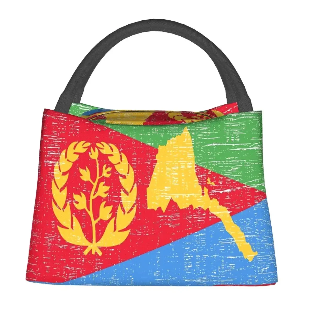 Eritrea Flag Proud Eritrean Lunch Bags Insulated Bento Box Leakproof Lunch Tote Picnic Bags Cooler Thermal Bag for Woman Kids