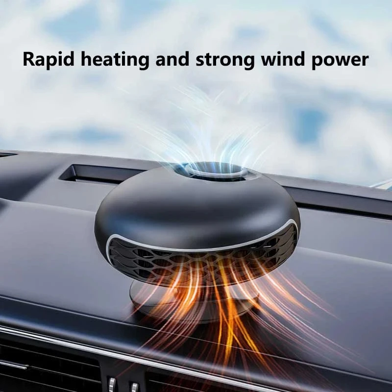 

12V 150W Fast Heating Portable Car Heater Defroster Fan with 360° Rotary Base Plug-in Windshield Defogger for RV SUV Vehicle