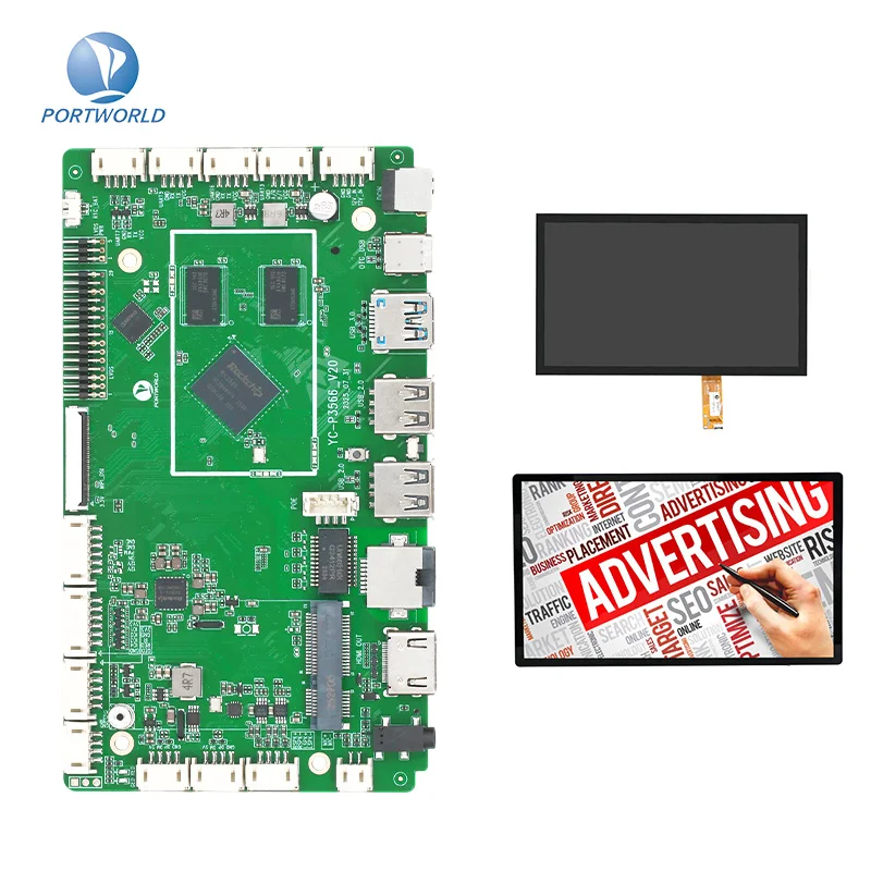 RK3566 Android/Linux Development Board with RJ45, USB, 4G LTE, c k d/SKD for Advertising Display