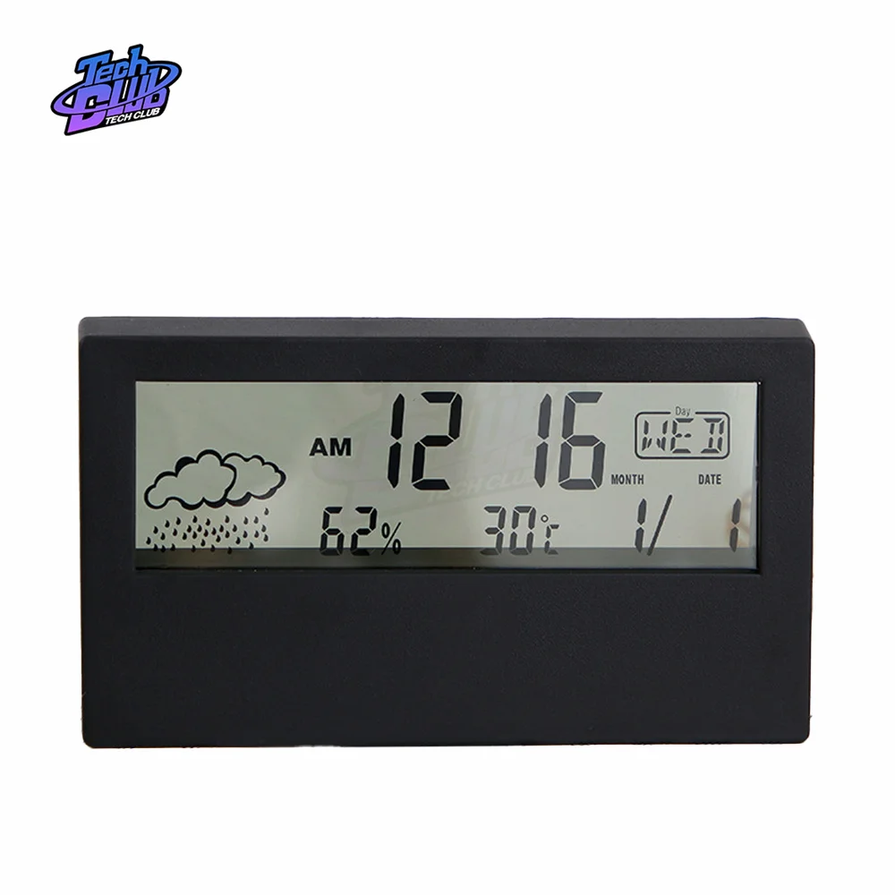Multifunction Electronic Alarm Clock Student Mute Simple And Children'S Bedroom Smart Digital Clock Thermometer Hygrometer