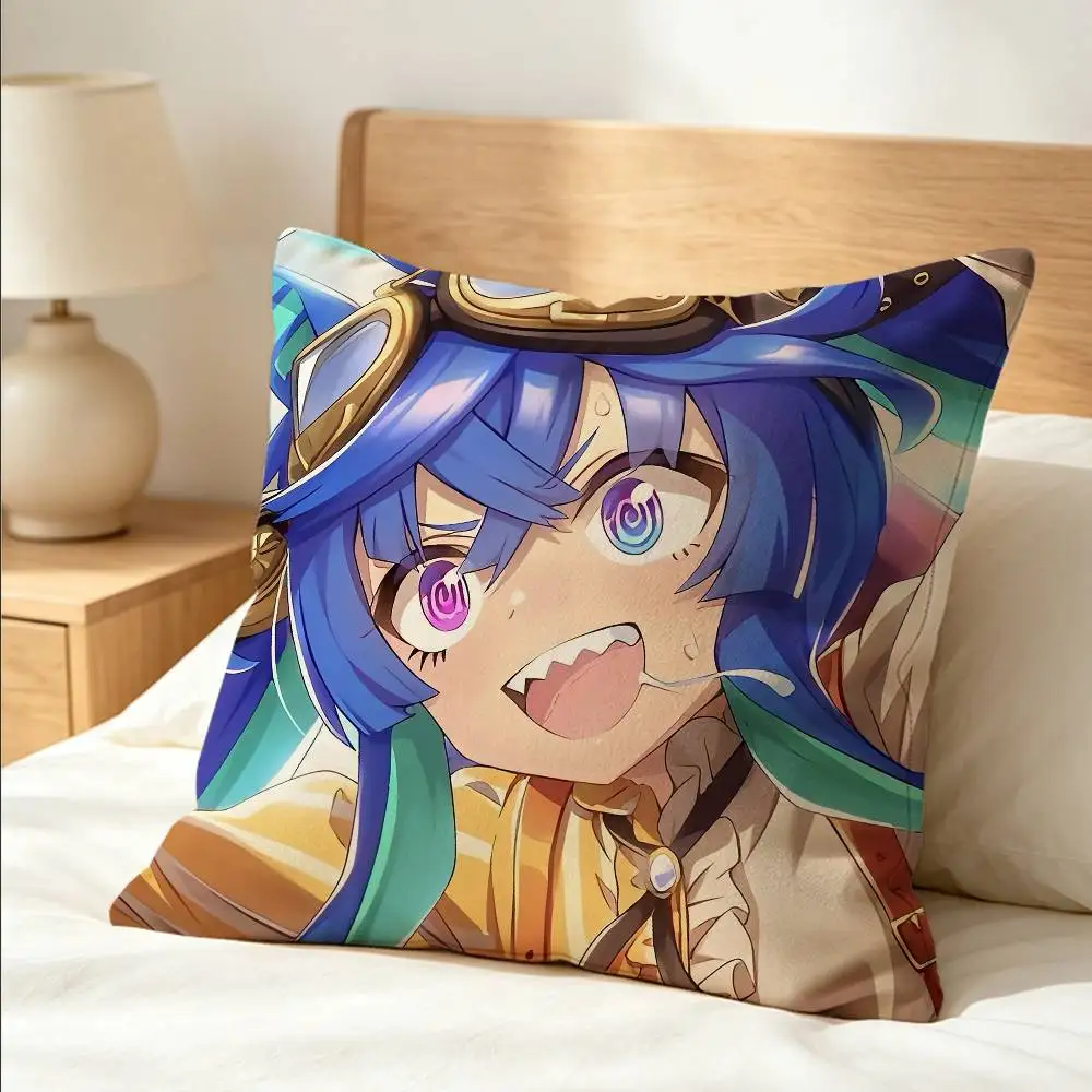 Cute Umamusume-P-D T-Twin Turbo Customizable Square Cushion Cover Double Sided Print Pillow Case 3