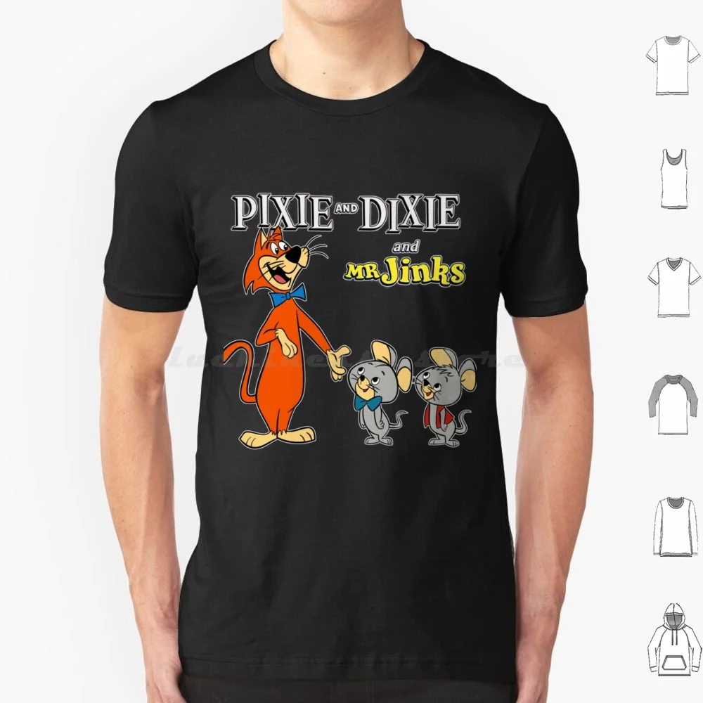 Pixie And Dixie And Mr. Jinks T Shirt Big Size 100% Cotton Pixie And Dixie And Mr Jinks