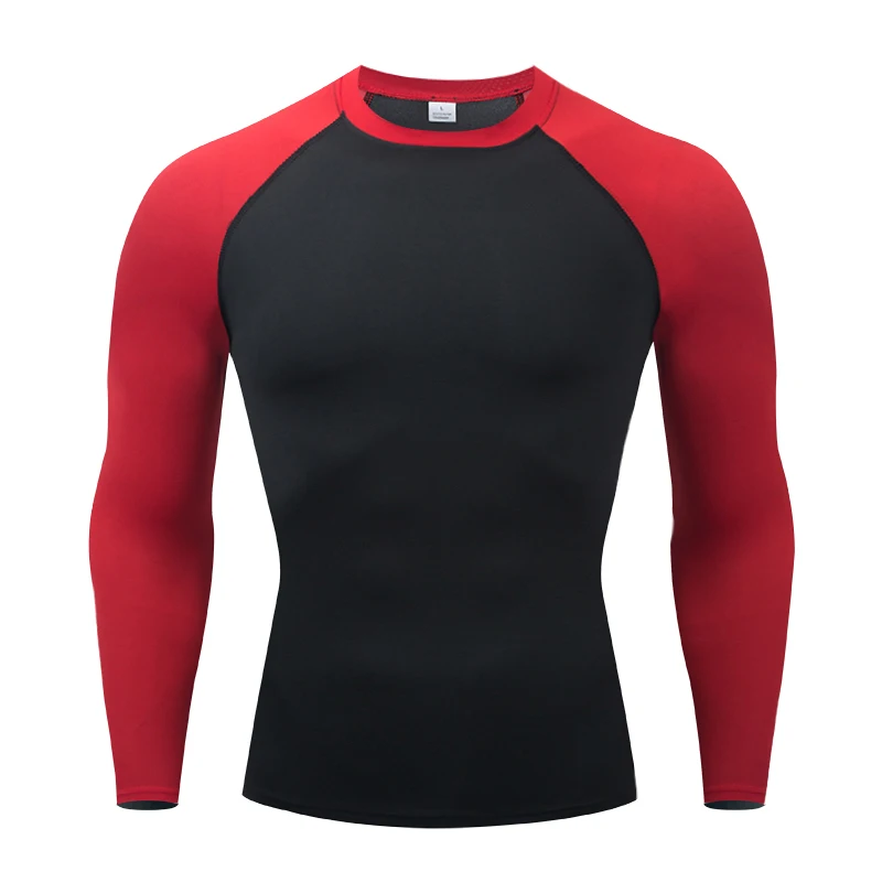 Men\'s Jogging T-shirt Compression Long Sleeve Running Sport T Shirt Fitness Tops Tee Quick Dry Tight Training Gym Shirts Jersey