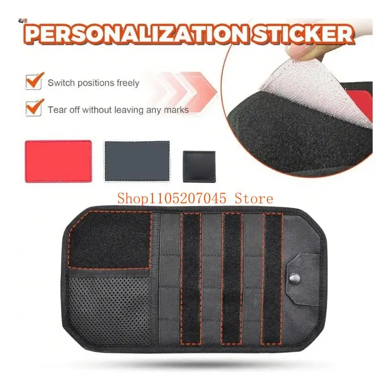 37cd Universal Vehicle Sun Visors Storage Panel Elastic Straps Transparents Pockets