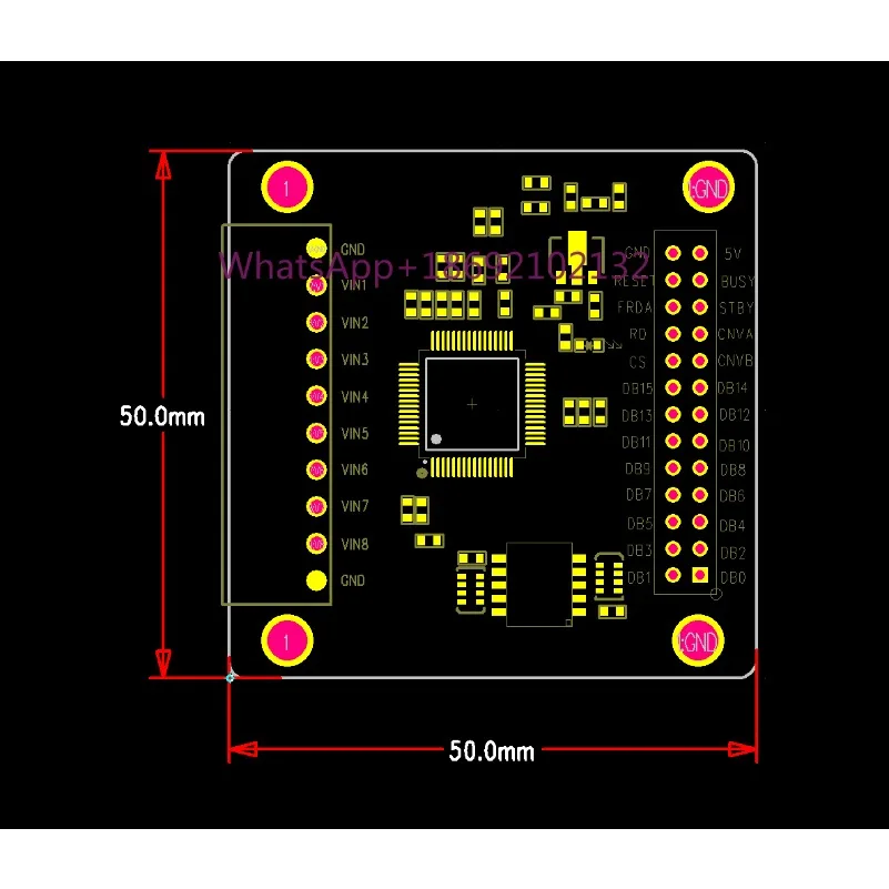 AD7606 AD7606B AD7606C Multi Channel AD Data Acquisition Module 16 Bit ADC 8-channel Synchronous