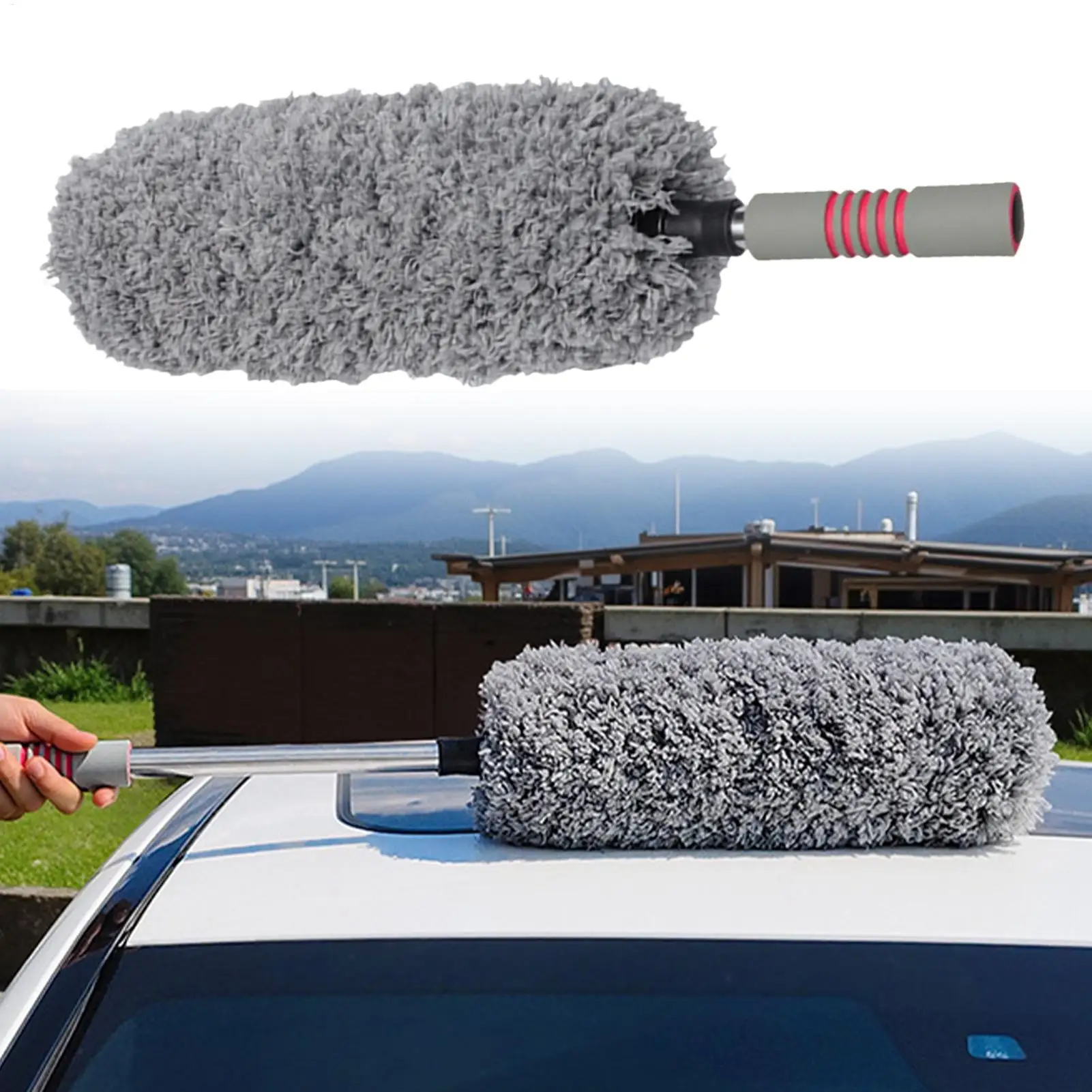 Car Duster Exterior Extendable Scratch Free Duster Car Wash Brush For Automotive Truck Interior Exterior Dashboard Windshield