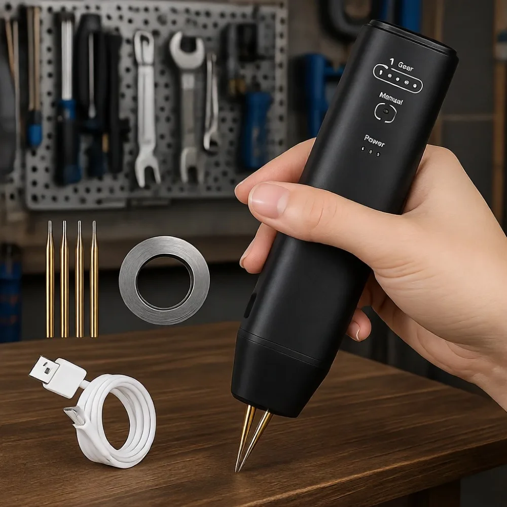 

Handheld 11 Gear Adjustable Battery Spot Welder Automatic Manual Modes for 18650 Nickel Iron Sheets