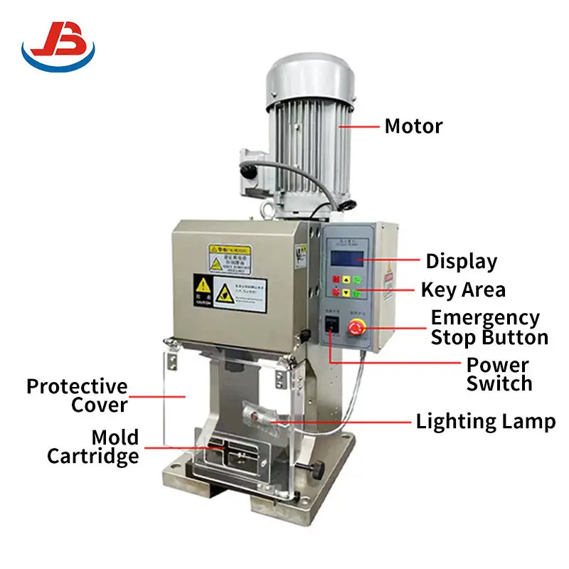 High Precision Semi-automatic Mute Terminal Crimping Machine 4T Inverter Motor 1.5kW 3200 Times/H for Wire Harness Assembly