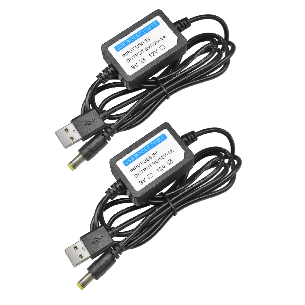 Kabel USB doładowania zasilania DC 5V do DC 9V/12V 1A 2.1x5.5mm Step UP Moduł USB Konwerter Adapter Kabel z komponentem Boost