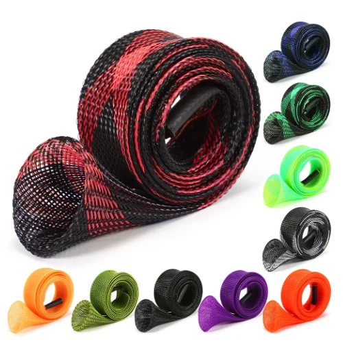 

10Pcs Fishing Rod Cover Spinning Rod Sleeve Cover Fishing Pole Sock Pole Glove Casting Ice Net Tube Cover Fishing Rod Protective