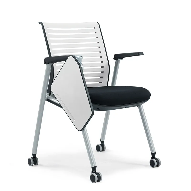 

LMM folding training chair with table board with writing board turning conference chair integrated table stool