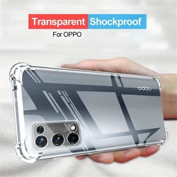 Shockproof Transparent Silicone Case For OPPO Find X 2 3 5 6 7 X2 X3 X5 X6 Pro Neo Lite X7 Ultra Soft TPU Back Protective Cover
