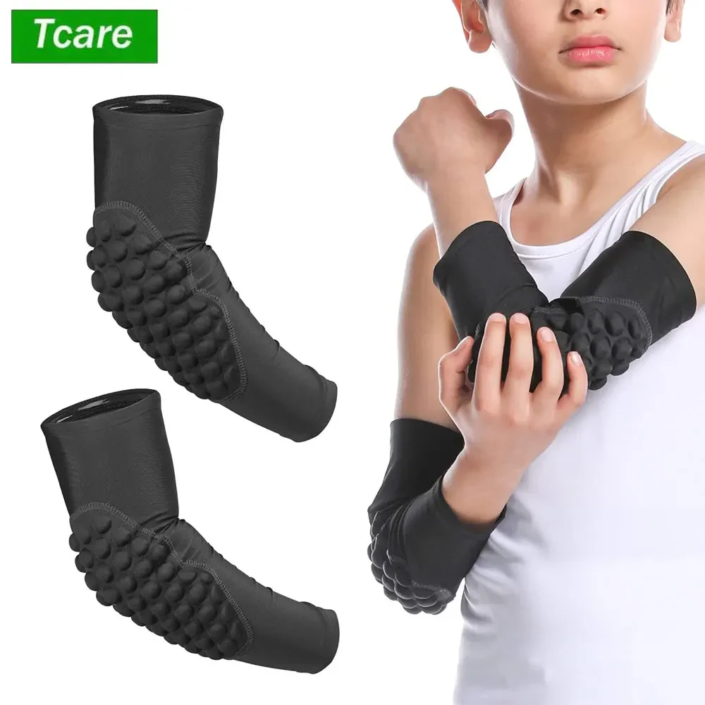 Sports Children Elbow Support - Compression Arm Protective Elbow Guards for Football Basketball Baseball Bowling Tennis Hockey