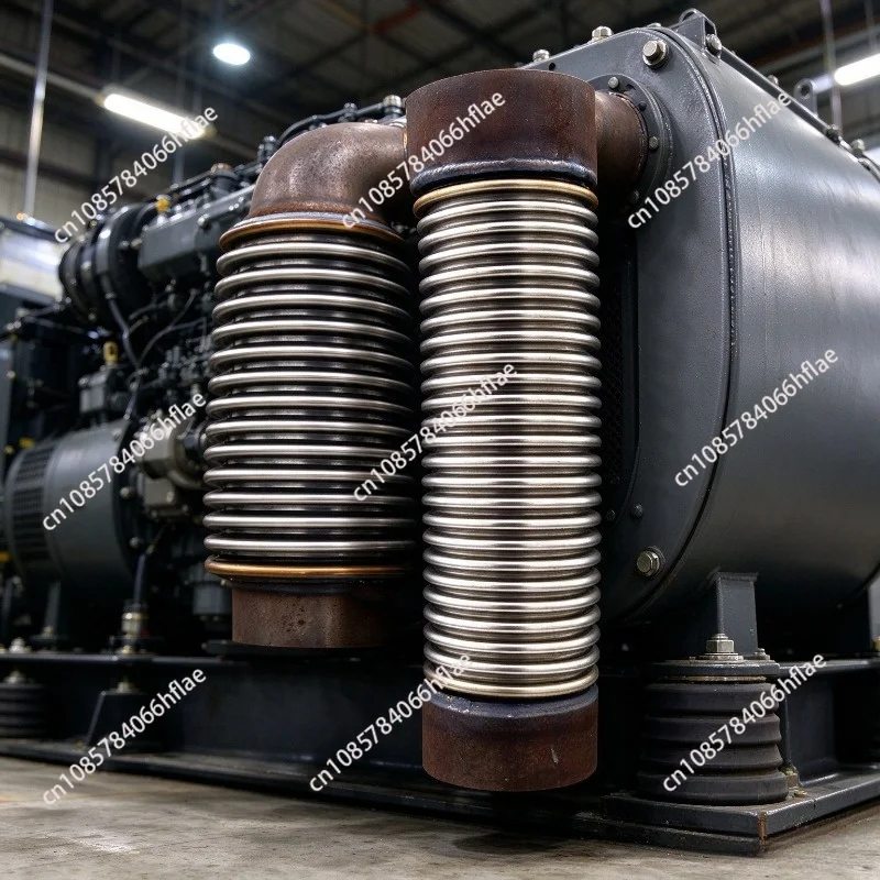 Generator Exhaust Pipe Bellows Soft Connection Muffler Bellows Metal Silent Stainless Steel Welded Smoke Exhaust Pipe