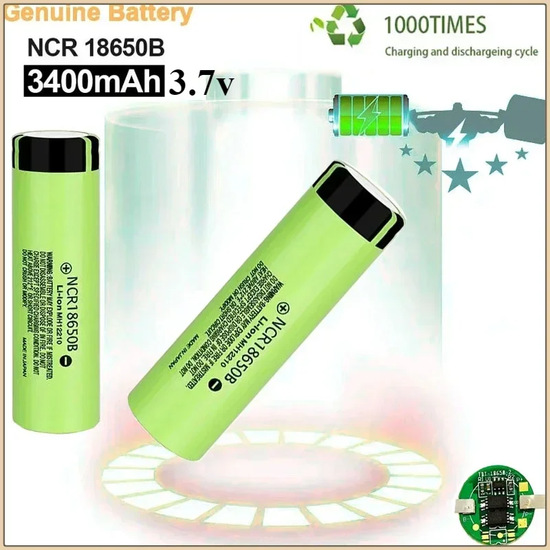 High-capacity 18650 Battery 3400mAh 3.7V, Premium Quality Rechargeable Lithium Battery for Flashlight, Toy, Car, and Camera