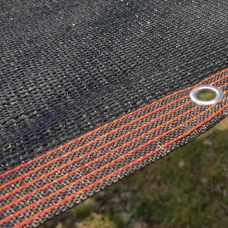 High-quality Black 10-Needle Sunshade Fabric 2x3m With 8 Elastic Ropes, Anti-UV Sunshade Net, Outdoor Pavilion Canopy