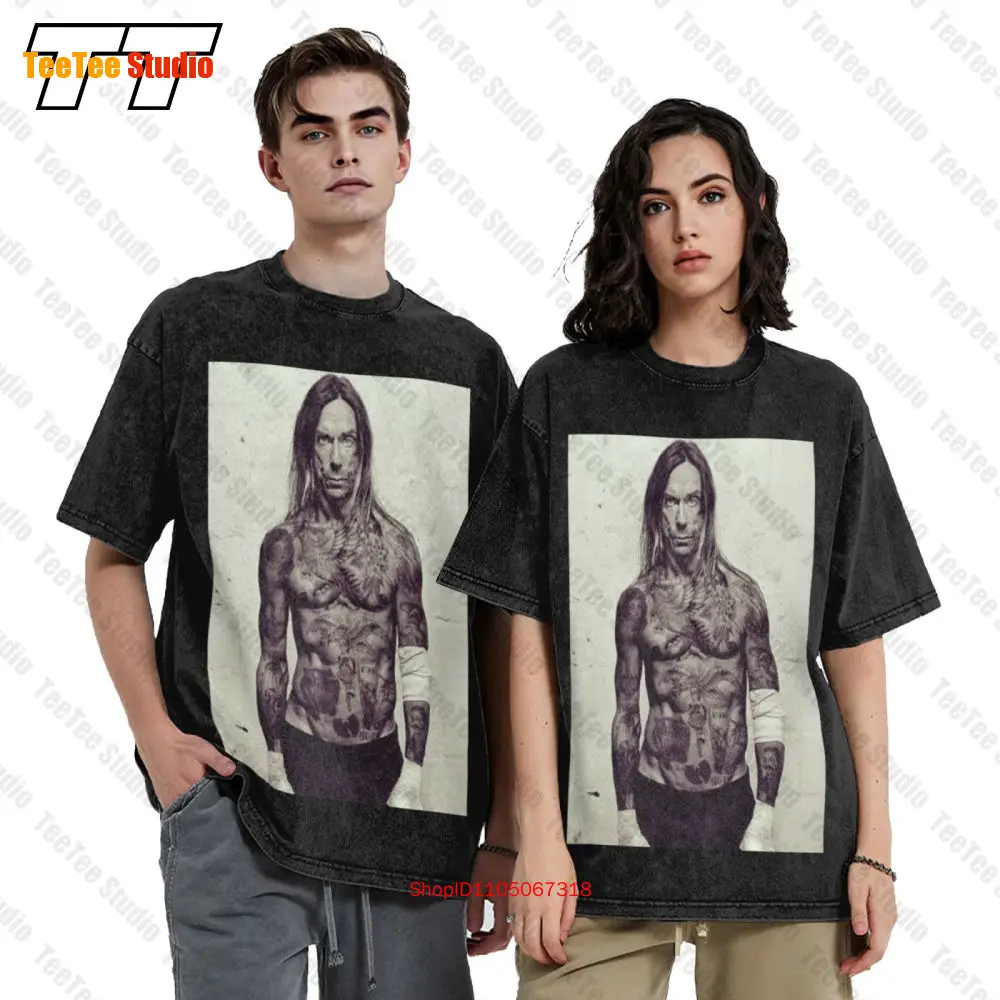 

E1Syndicate Iggy Pop The Stooges Clash Tattoo Vintage T-Shirt NY1D