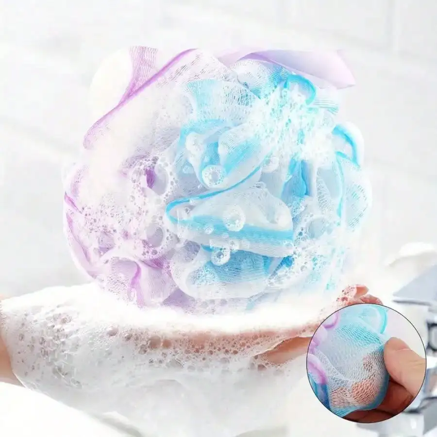 

[Shower Accessories]Soft Bath Scrubber, Shower Puff, Bathing Sponge, Bath Accessories, Exfoliating Towel