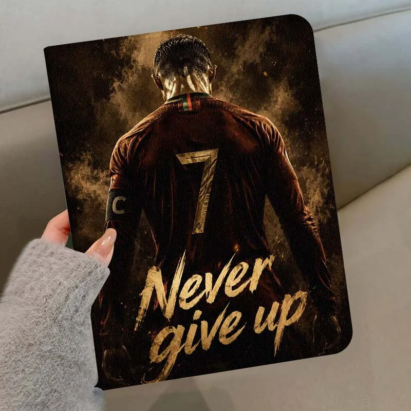 Cristiano Never Give Up Soft For Samsung Galaxy Tab S11 S10 S9 S8 S7 S6 A9 A8 A11 Lite FE Plus Pen Tray Tablet Case