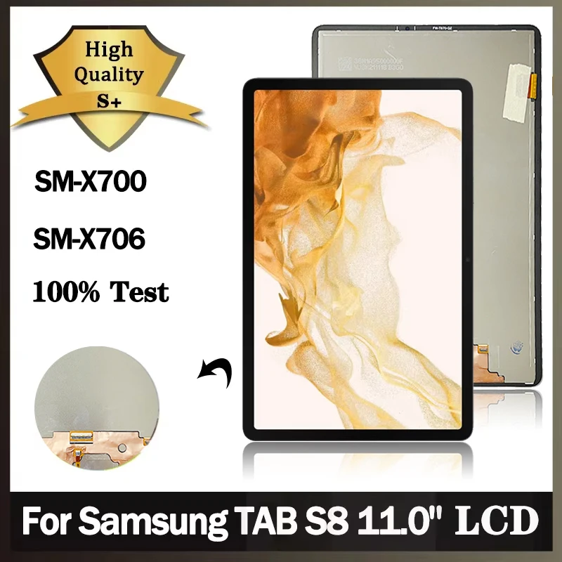11 polegada lcd para samsung tab s8 SM-X700 x706 x706b x706u x706n display lcd + tela de toque digitador assembléia