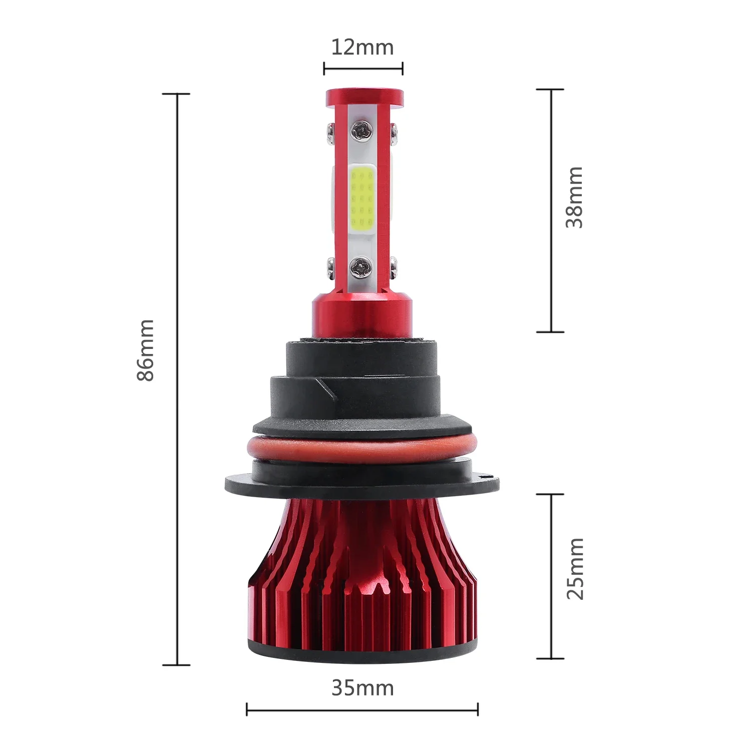 9007 LED-Scheinwerfer lampen 80w 12000lm h4 h7 h11 h13 LED-Autos chein werfer 4 Seiten lichter 6000 Cob Glühbirne Nebels chein werfer k