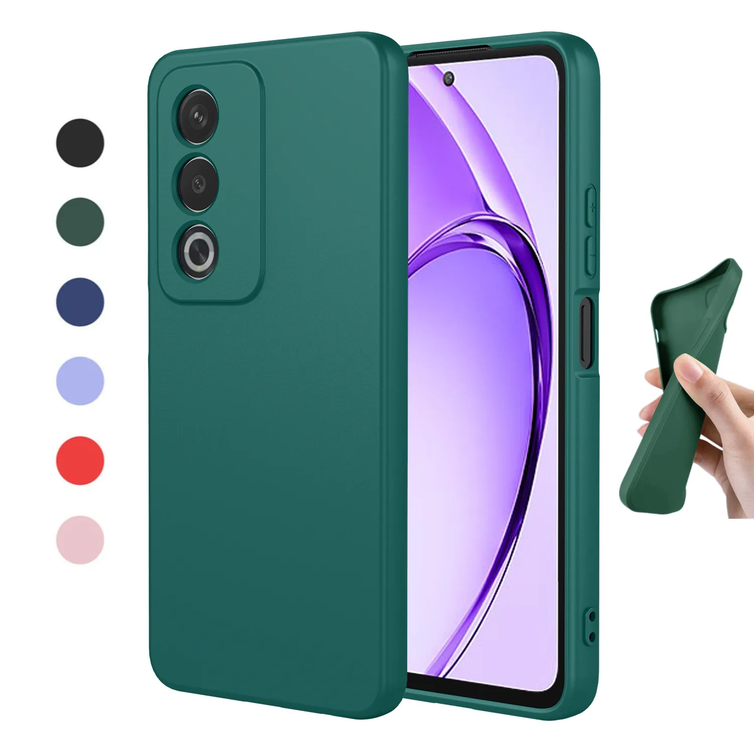 Flexible Liquid Silicone Case For OPPO A40 A60 A80 A3 Pro 5G A79 A18 A38 A58 A78 A98 4G Protective Cover Fundas Coque Shell Capa