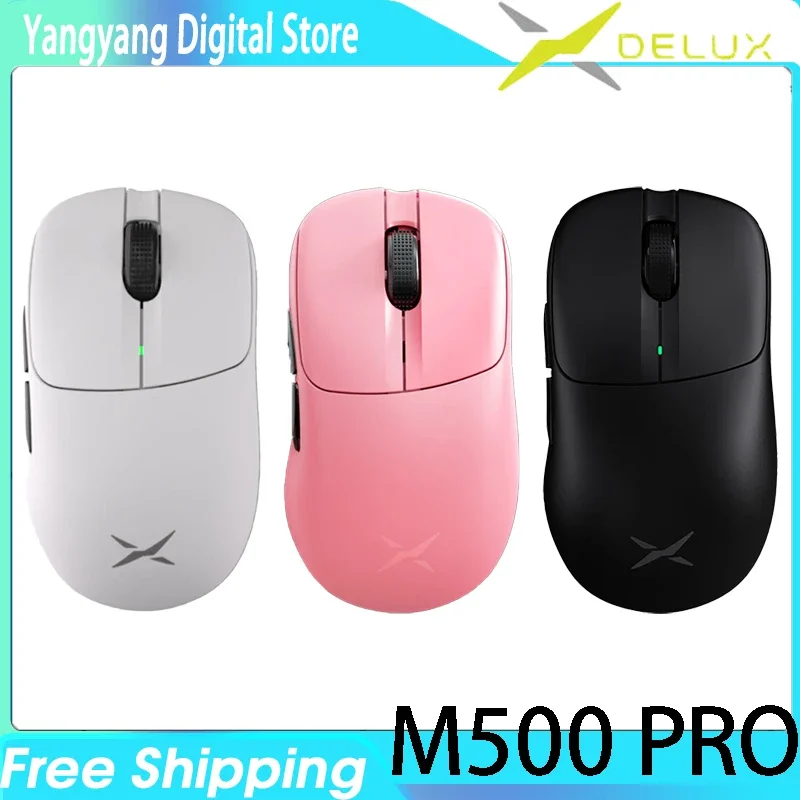 

Delux M500 PRO, новая первая игровая мышь для киберспорта, легкая, 58 г, эргономичная для маленьких и средних рук, мышь PAW3395