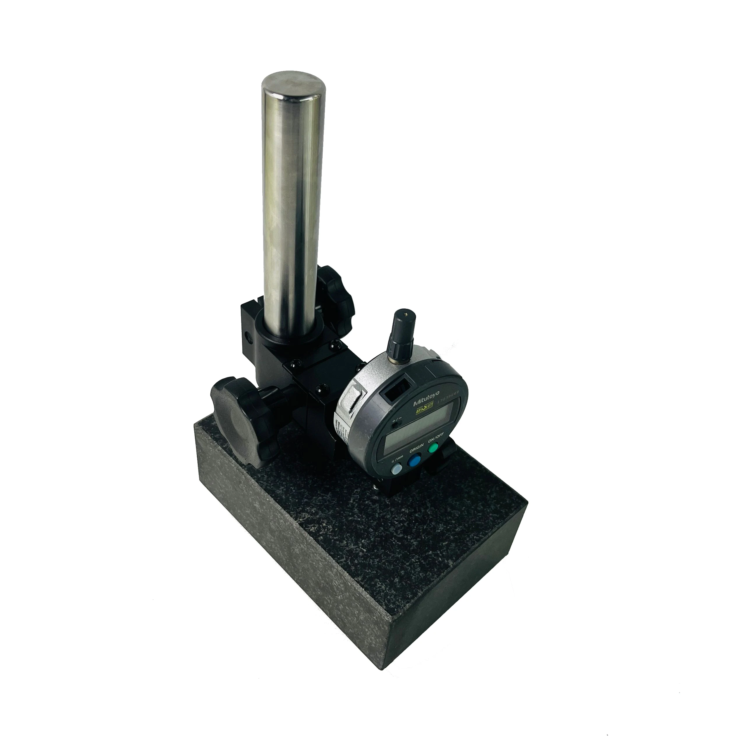 SYLMOS Natural Granite Dial Gage Stand, with fine adjustment, Dial Indicator Comparator Base,Height gauge stand,150*100*40mm