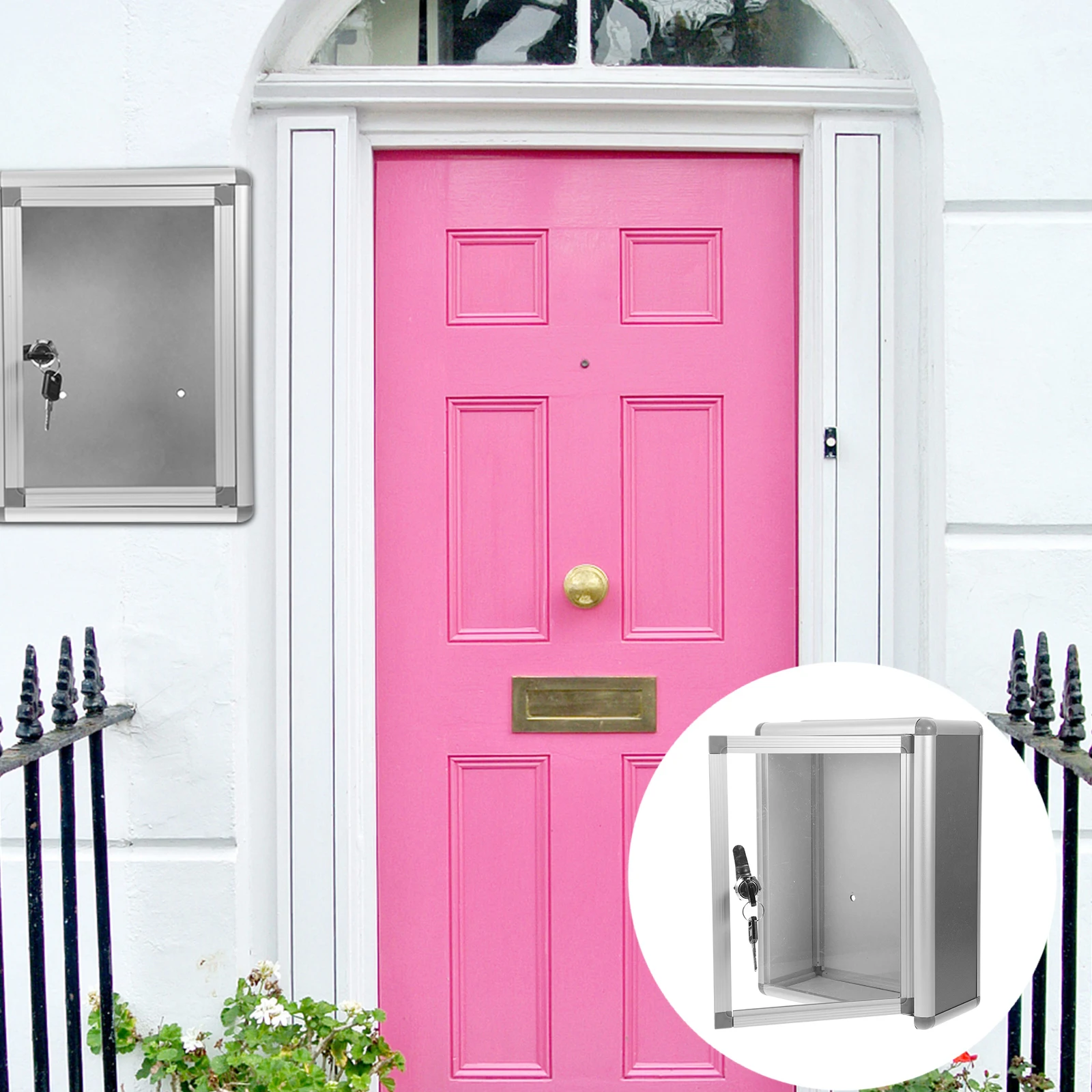 Wall Mounted Aluminum Alloy Mailbox Large Capacity Letter Storage Box For Office Factory School Suggestion Complaint Container