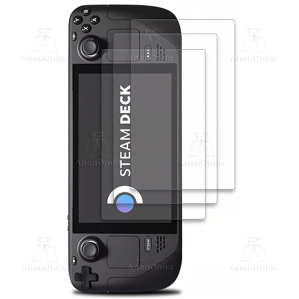 Steam Deck/Steam Deck Oled Tempered Glass Screen Protector 9H Hardness Shatterproof Anti-Scratch 2.5D Arc Edge HD Bubble-Free