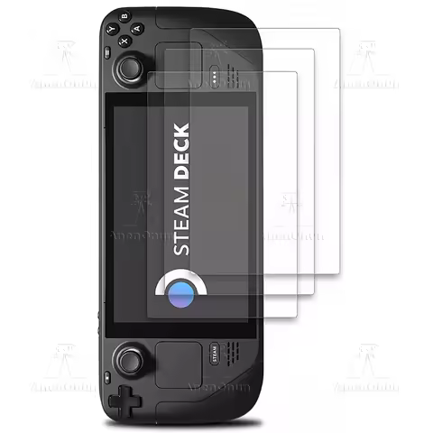 Steam Deck/Steam Deck Oled Tempered Glass Screen Protector 9H Hardness Shatterproof Anti-Scratch 2.5D Arc Edge HD Bubble-Free