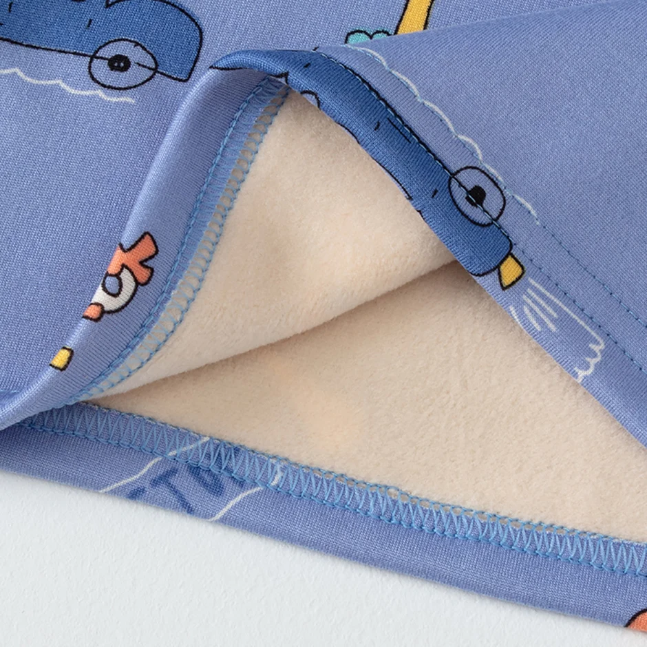 2-teiliges Herbst- und Winter-Kinder-Plüsch-dickes warmes Heim-Unterwäsche-Set für Jungen und Mädchen, lustige und niedliche Oberteile, bequeme Hosen – Detail 31