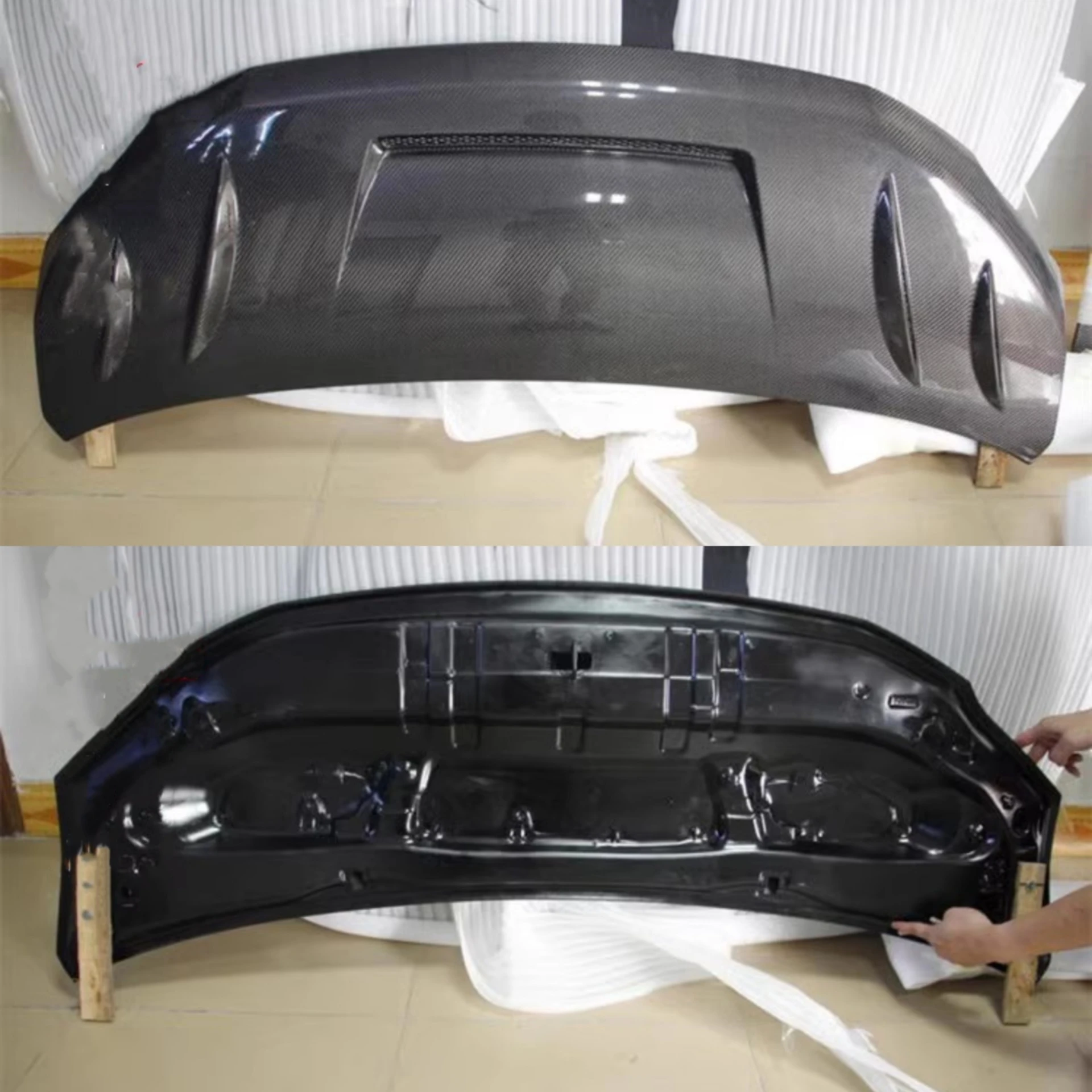 Body Kit Carbon Fiber Engine Cover for Toyota Vellfire 20 Series Hood Light Weight Bonnet Car Accessories