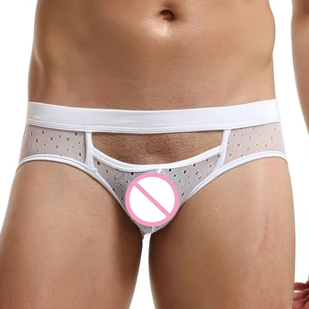 Mens Sexy Lingerie Gay Underwear U Convex Elastic Brief Jockstrap Open Back Underpants Front Hole Fun Hollow Thong Porn Lingerie