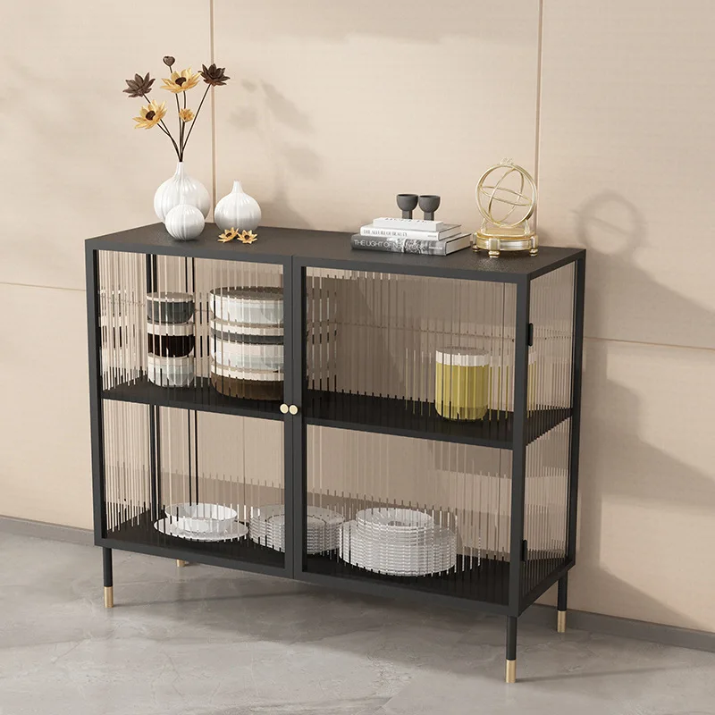 Nordic light luxury Changhong glass side cabinet living room dining room kitchen entrance storage small tea cupboard modern simp