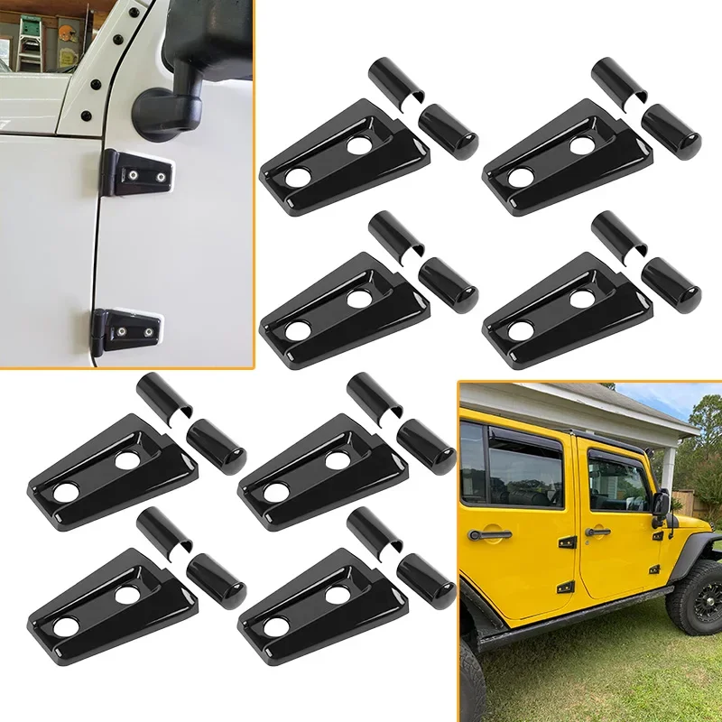 

Door Hinge Cover Trim for Jeep Wranlger Unlimited Rubicon Sahara Sports 2007-2018 JK JKU Door Hinge Covers Protector Trim Kits