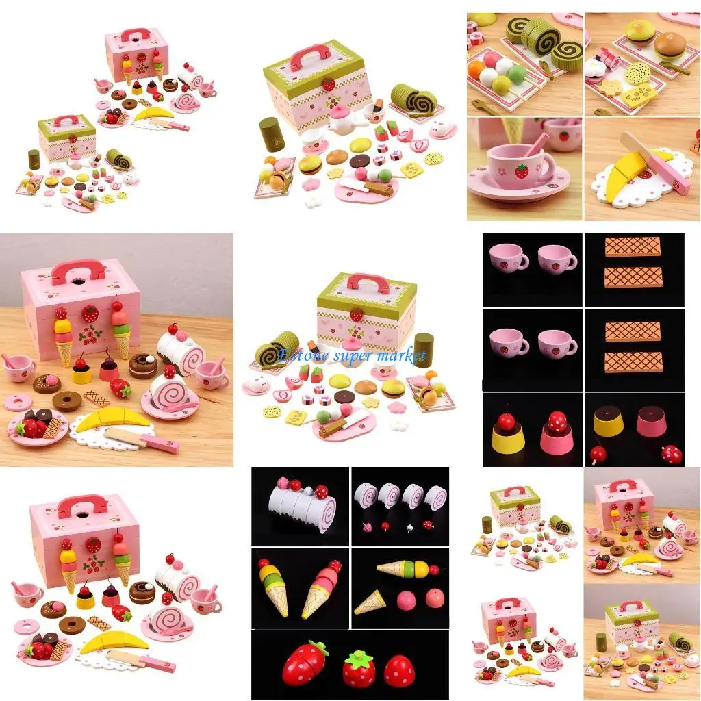 090B لعبة كب كيك للأطفال لعبة تعليمية صينية التظاهر لعبة الطعام هدايا للأطفال