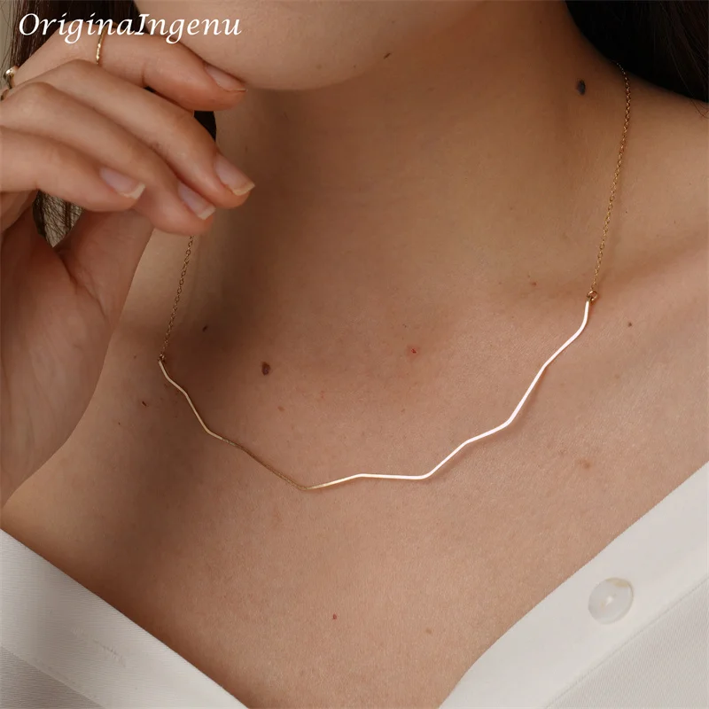 

925 Silver Bar Choker Necklace Handmade Gold Filled Statement Necklace Pendants Bijoux Collier Femme Kolye Boho Women Jewelry