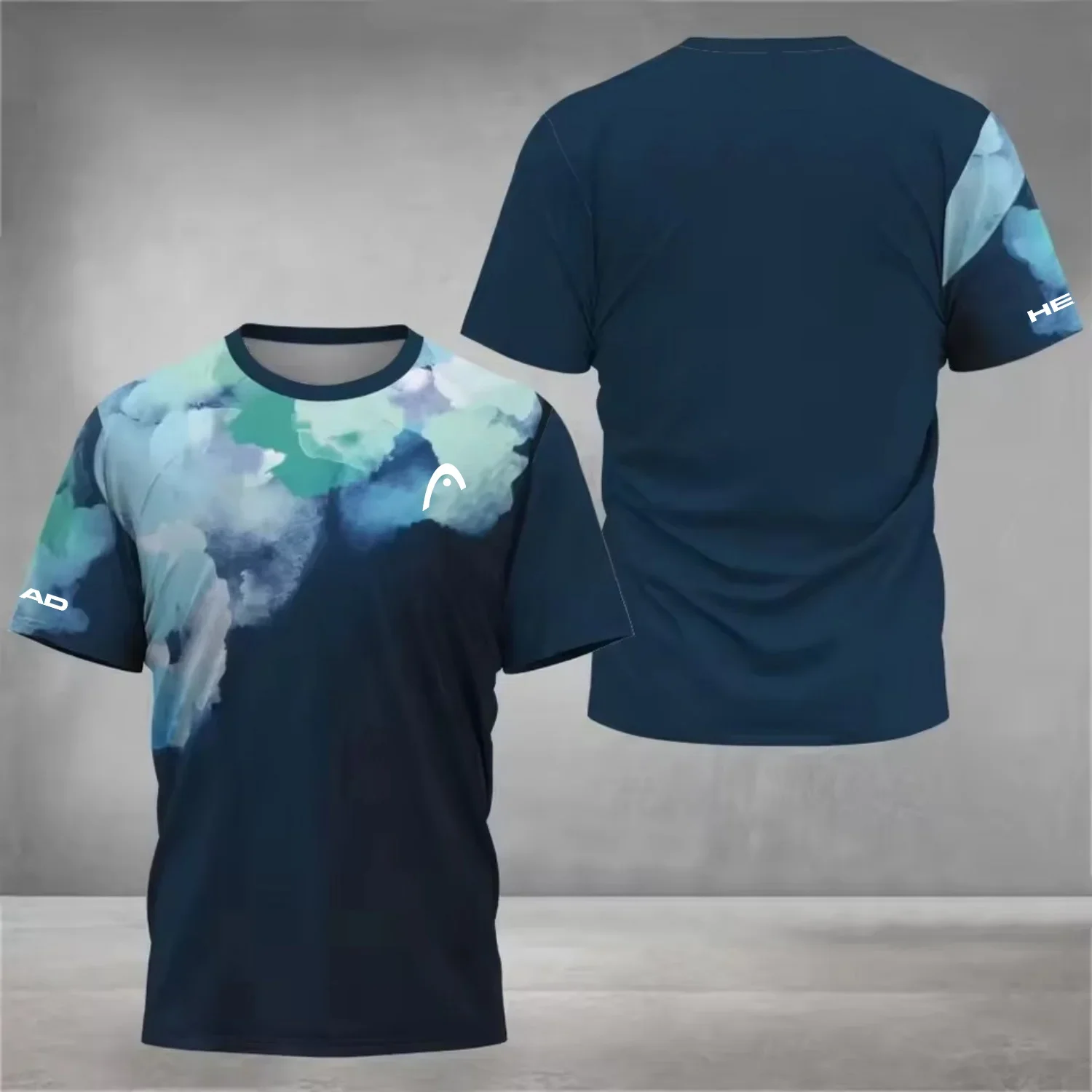 Men's Tie Dye Quick Dry T-Shirt 3D Printed Short Sleeve Street Fashion Tennis Pickle Sports Top for Active Wear