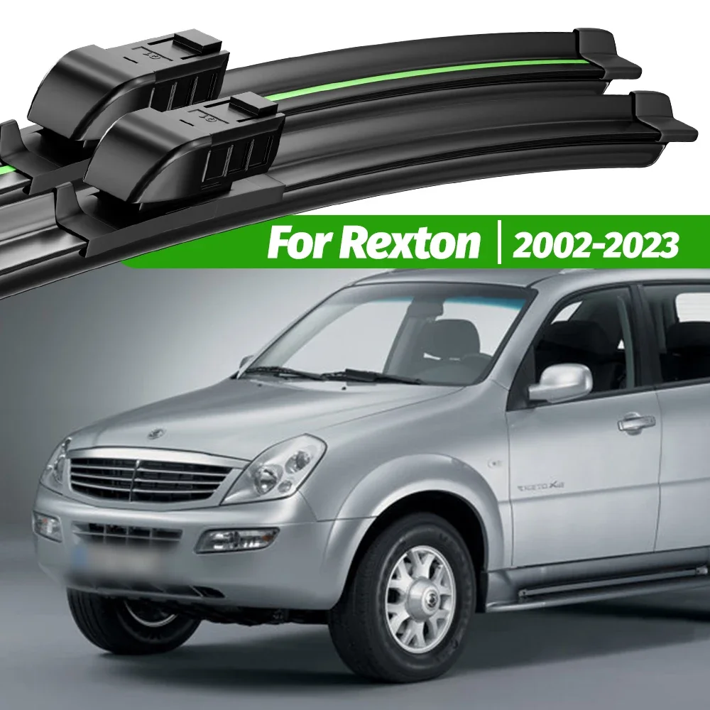 

For Ssangyong Rexton 1 2 2002-2023 2pcs Front Windshield Wiper Blades 2005 2009 2012 2016 2019 Windscreen Window Accessories