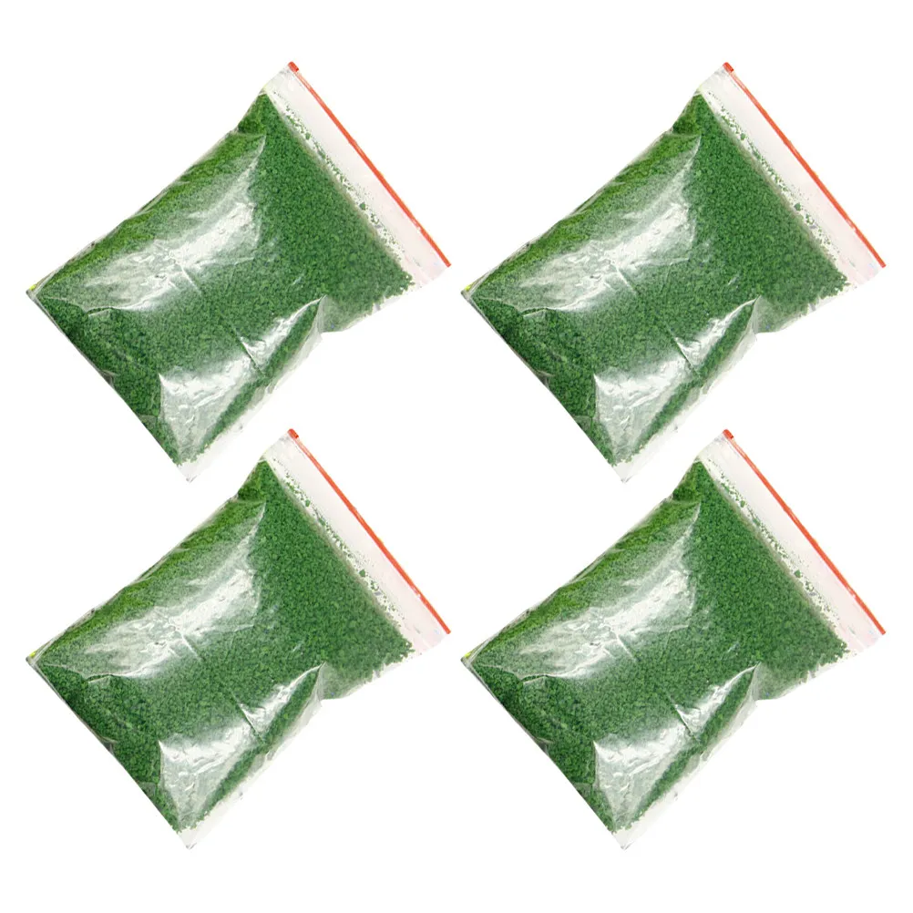 4 Paquetes de Polvo de Césped Artificial para Ferrocarriles, Mini Hojas, Tufte de Selva, Césped Falso para Decoración de Micropaisajes