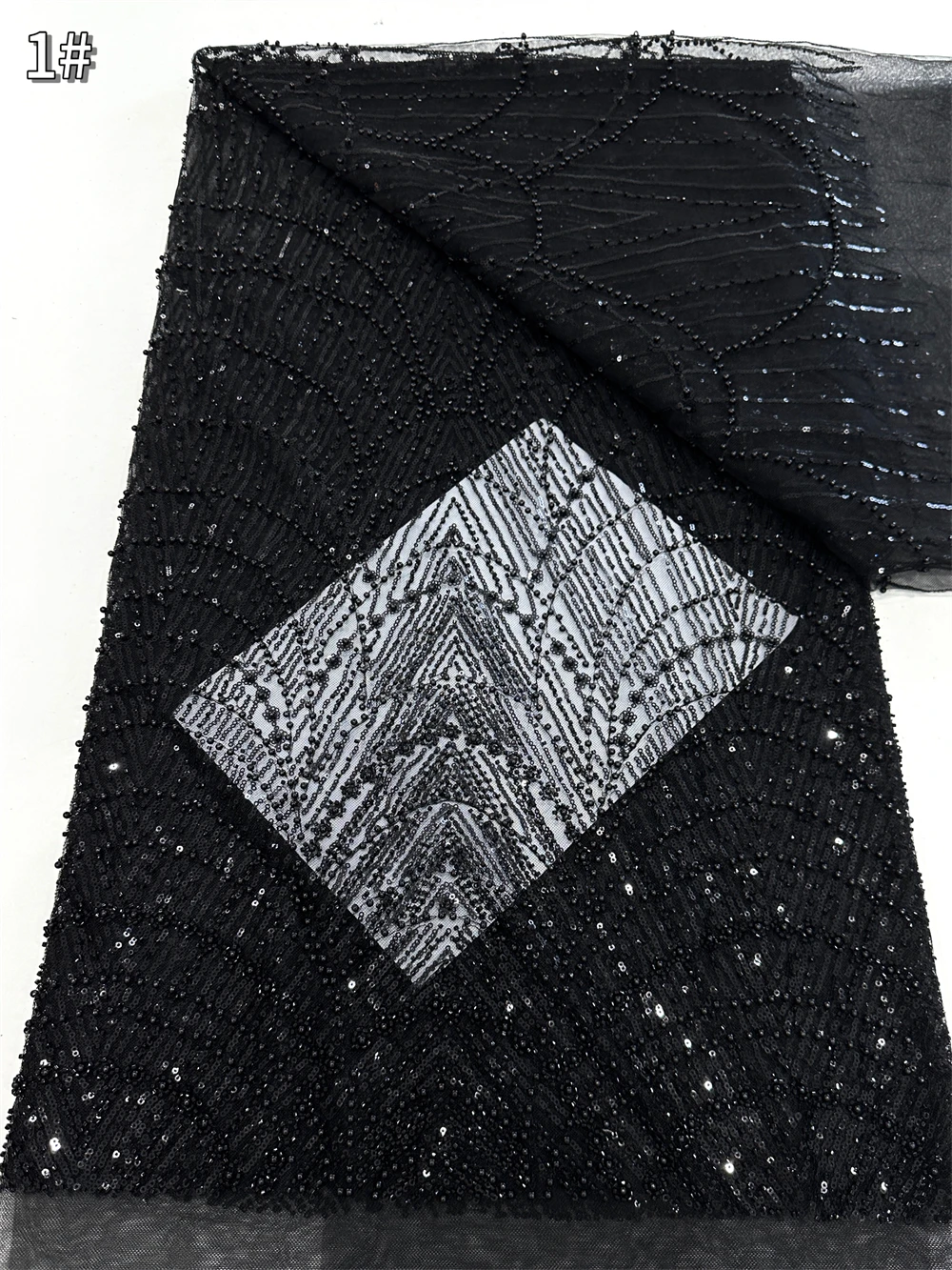 Tessuto di pizzo africano con paillettes in rilievo Tessuto di pizzo francese di tulle di alta qualità Tessuti di pizzo nigeriano ricamato 2025