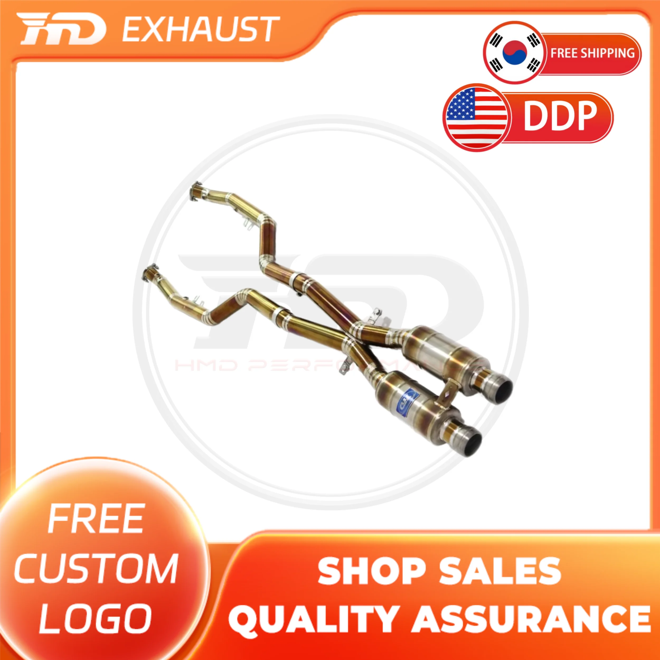 

HMD Hot sale Titanium Alloy Exhaust System Performance Middle Pipe for BMW E92 M3 Car