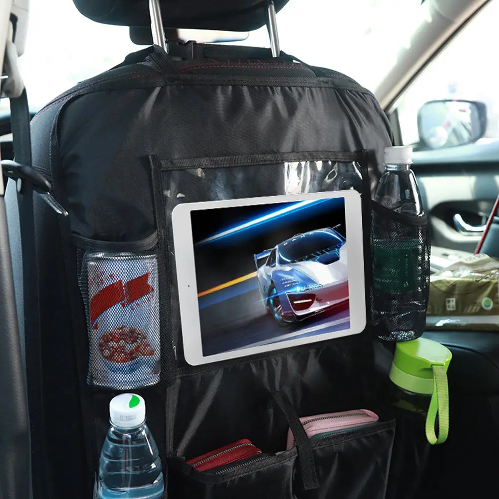 

Carseat Organizer Felt Material Multicolor Car Backseat Storage Bag Thickened Seat Cover Organizer for Travel Long Trips