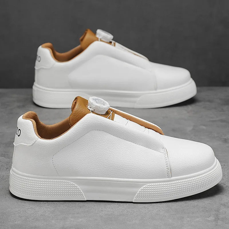 Nouvelles chaussures décontractées pour hommes, chaussures de skate pour étudiants, baskets à semelle souple, chaussures paresseuses