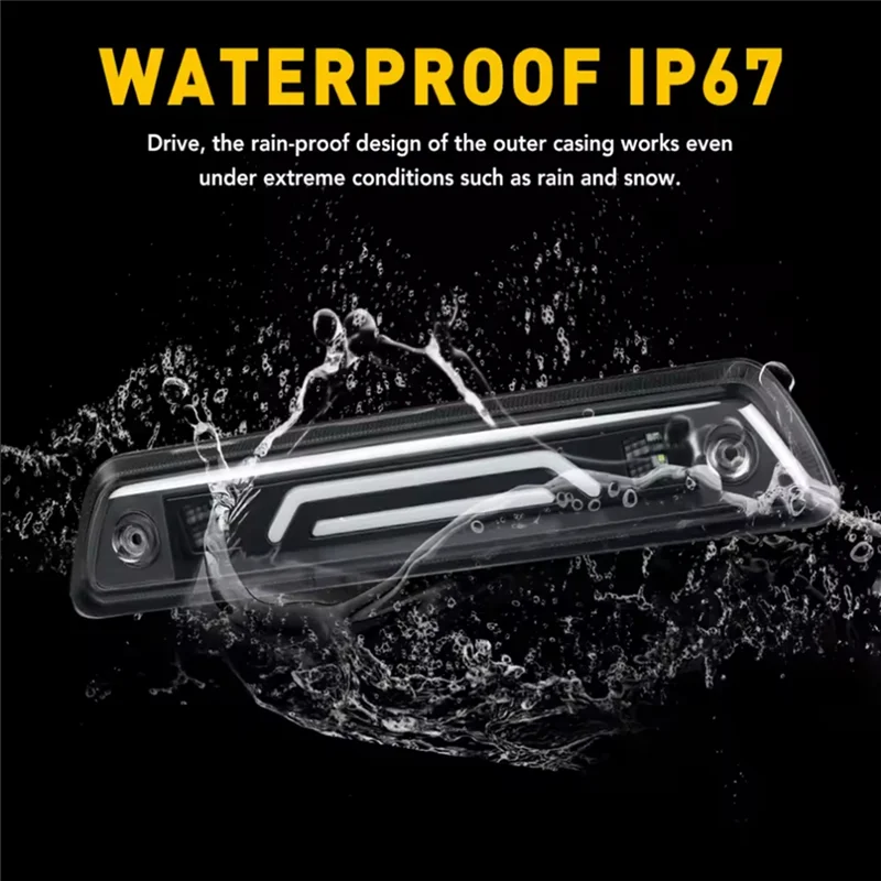 ممتاز-أحمر أبيض LED الدخان الثالث 3Rd ضوء الفرامل لفورد F150 F-150 2009 2010 2011 2012 2013 2014 اكسسوارات الذيل لمبة خلفية