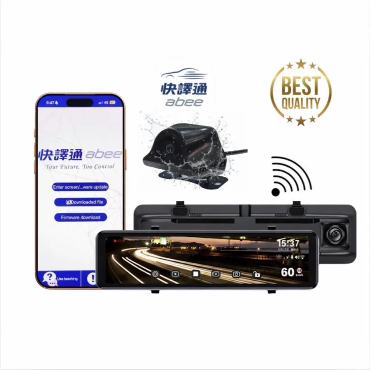 

Taiwan Full Touch IPS Smart Mirror Dash Cam Video Recorder 5V WiFi Dual Lens Night Vision Waterproof Loop Recording WDR HDR