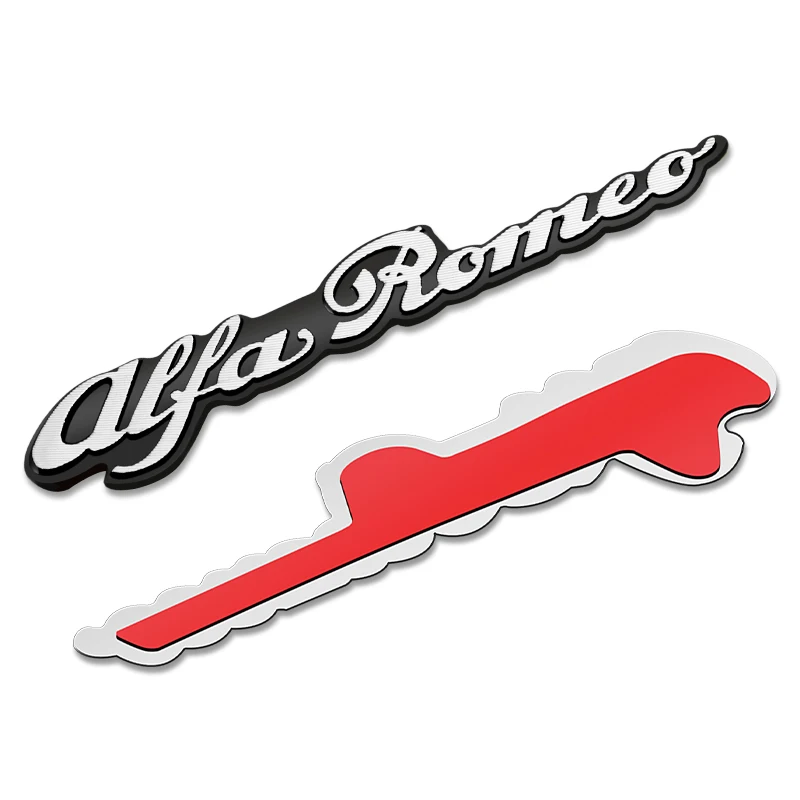 Car Audio Decorate 3D Aluminum Emblem Badge Sticker Decal Accessories For Alfa Romeo Giulietta GT 159 147 156 Mito Brera Giulia