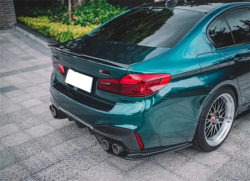 2017-2021 F90 CS نمط الخلفي سبويلر لسيارات BMW F90 ألياف الكربون الجافة الخلفية الأمتعة سبويلر M5 الذيل الجاف ألياف الكربون الخلفي سبويلر